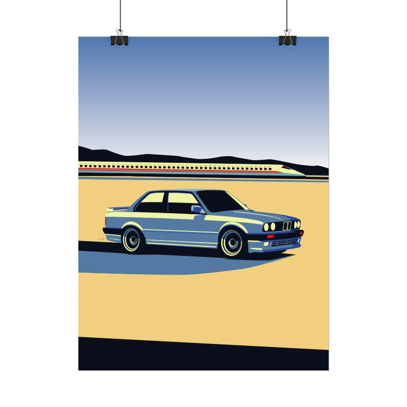 E30 M3 Vintage Car Wall Art Print