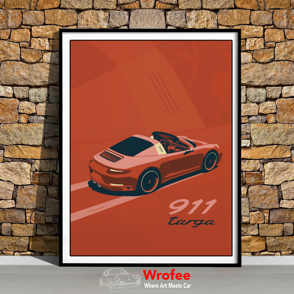 911 Targa 4 GTS Matte Wall Art Print