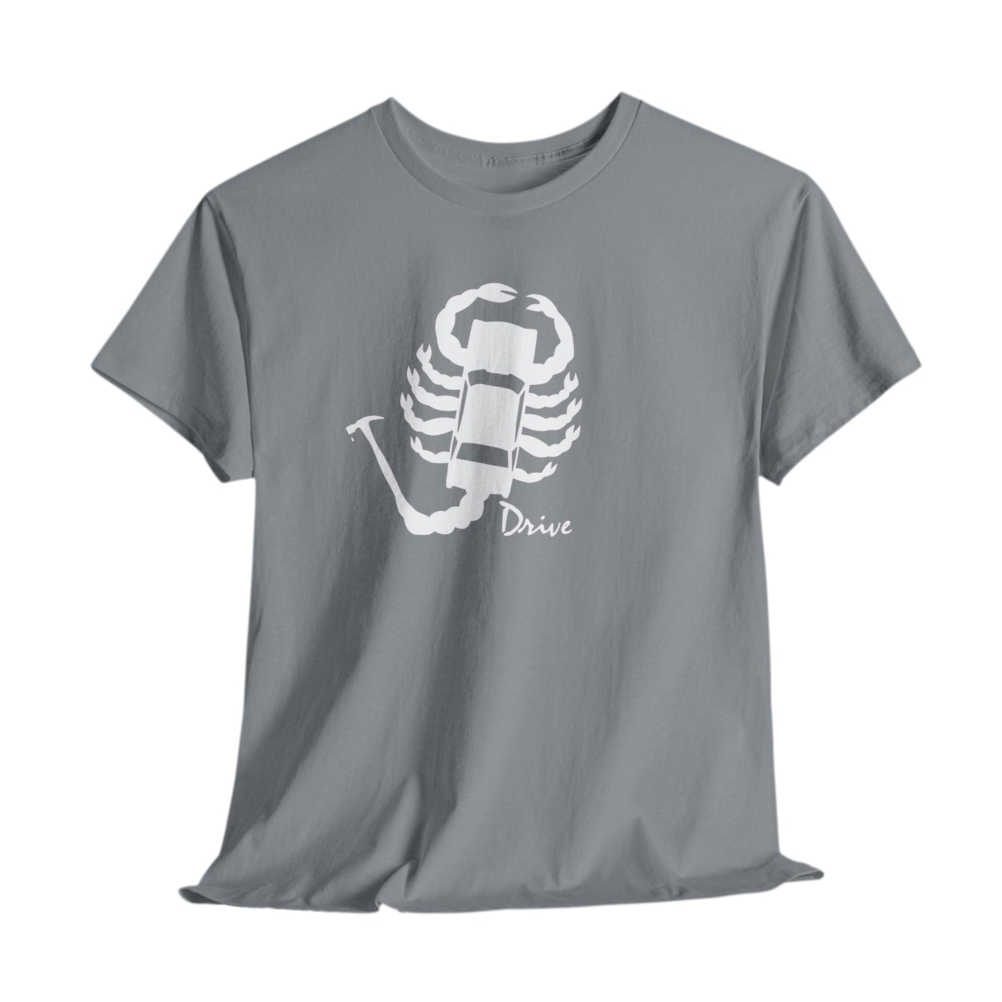 Drive Scorpion Car Silhouette T-Shirt – Retro Movie Aesthetic Tee for Men & Women