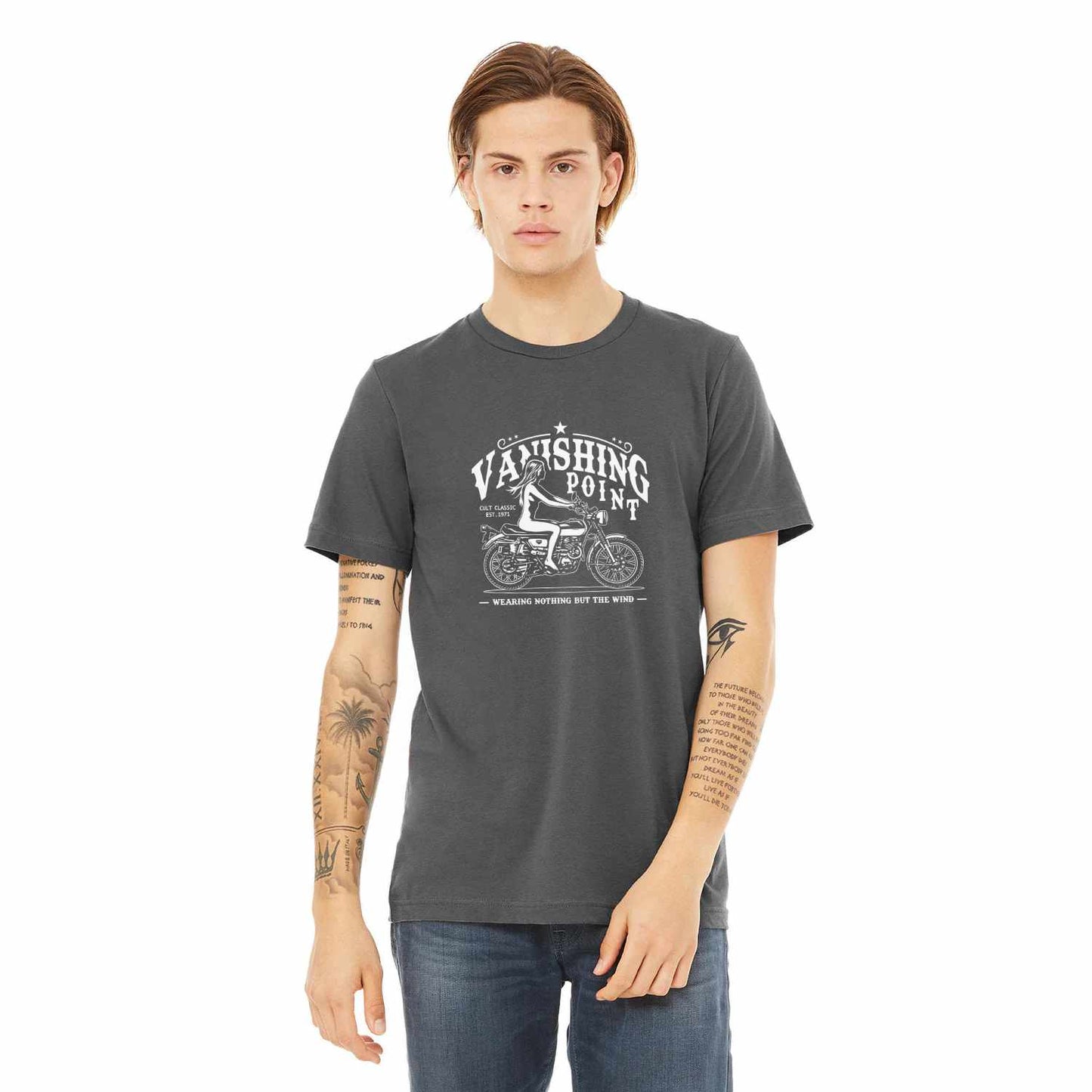 Vanishing Point T-shirt Biker Girl Angel Tee - Unisex Comfort Colors