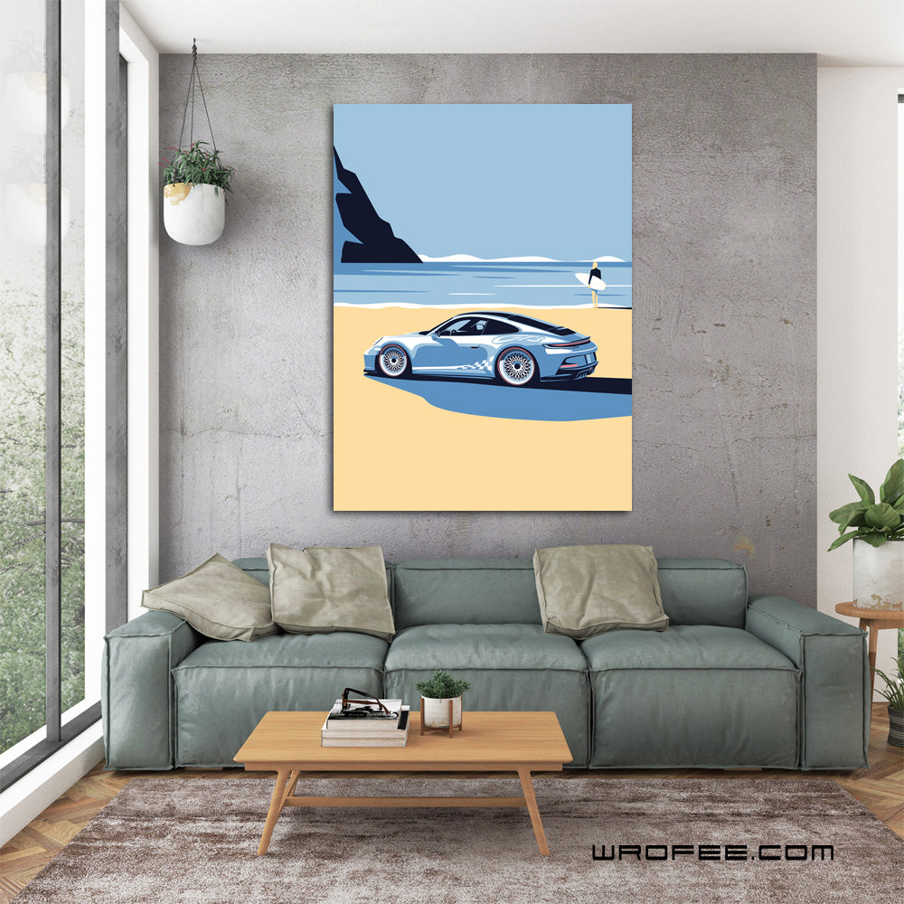 992 GT3 At the Miami Beach Fine Art Print