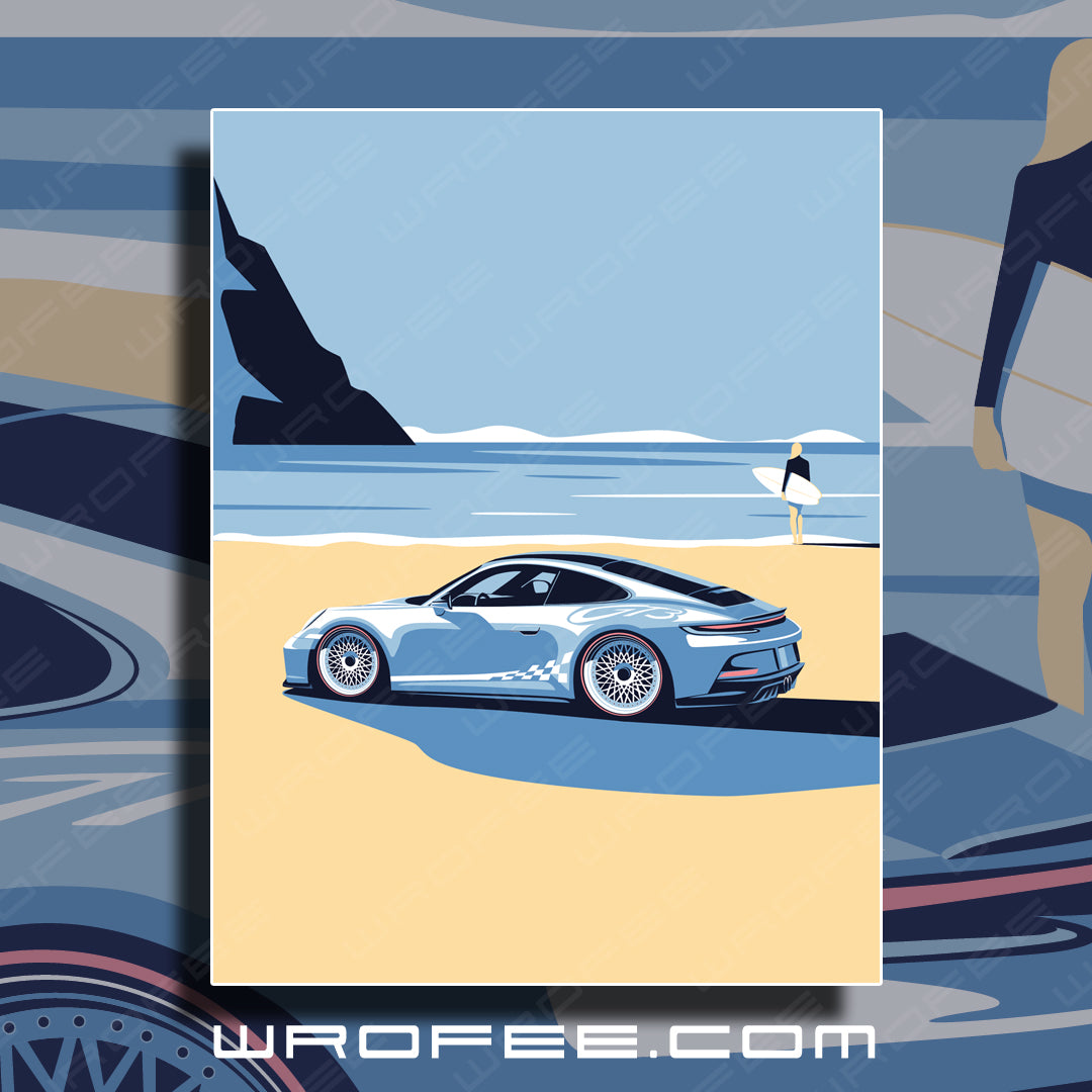 992 GT3 At the Miami Beach Fine Art Print