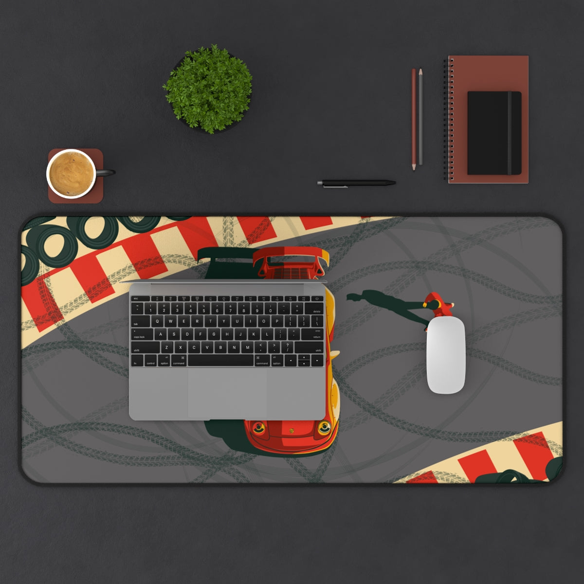 911 Rauh Welt Racing Sports Car Large Desk Mat 16" x 32"