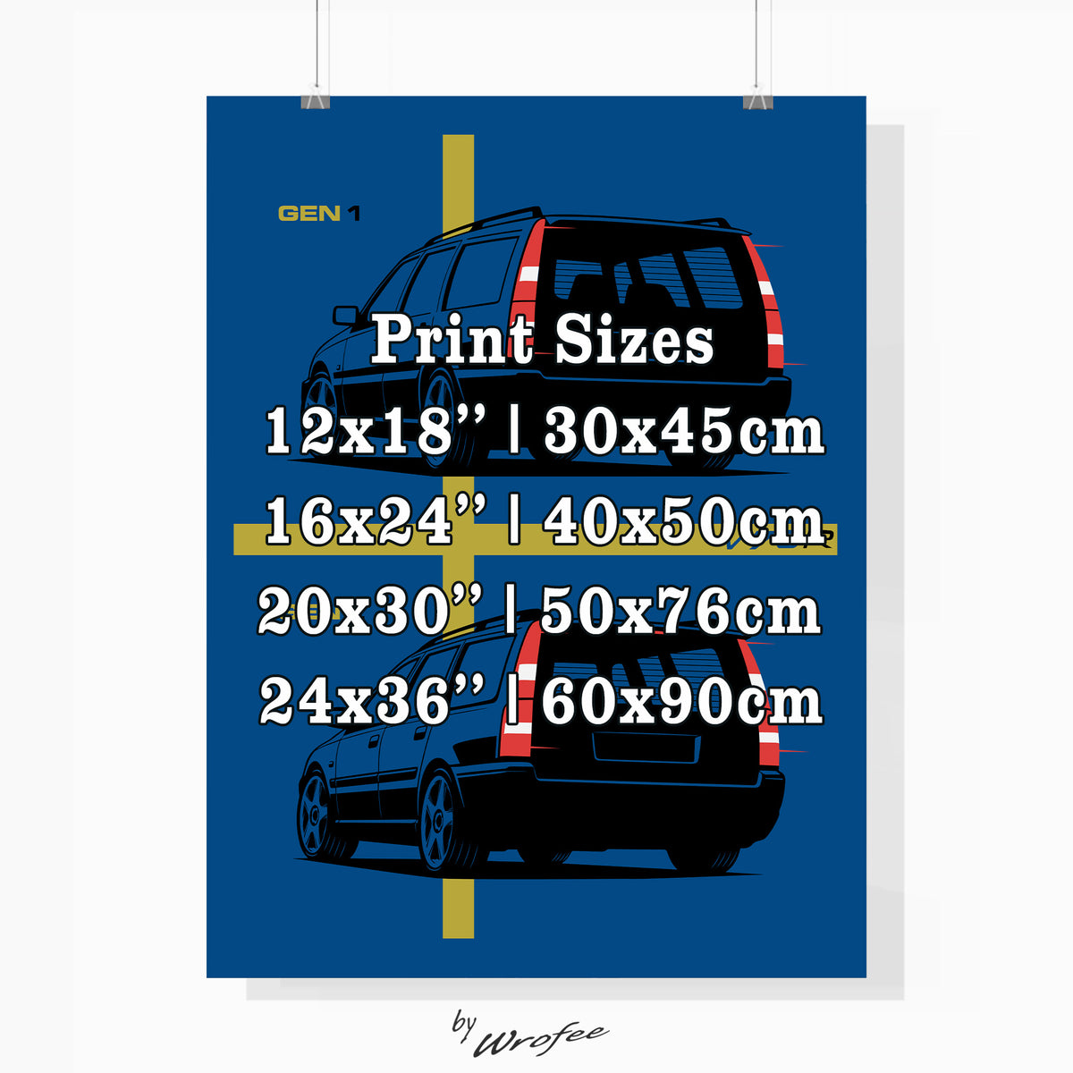 V70R Flying Brick Wall Art Print (Unframed)