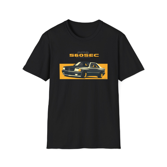 560 SEC Vintage German Car Vector Art Tee