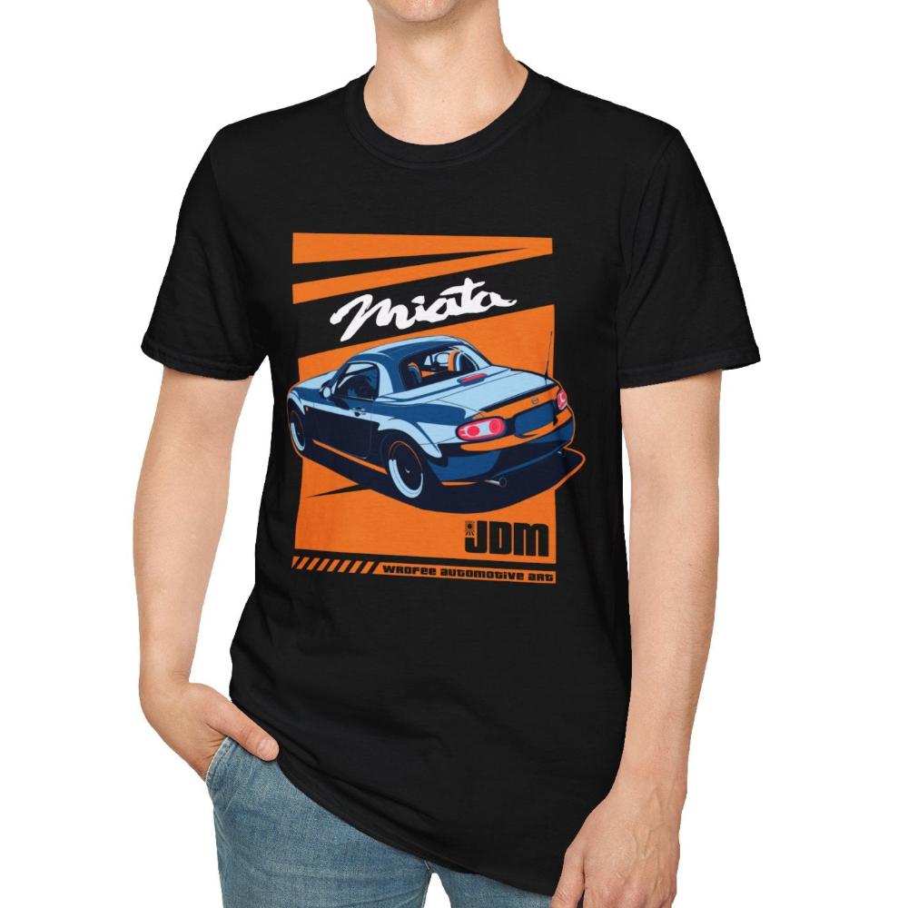 Miata MX5 Vintage JDM Car Vector Art Unisex Soft Style Cotton T-Shirt