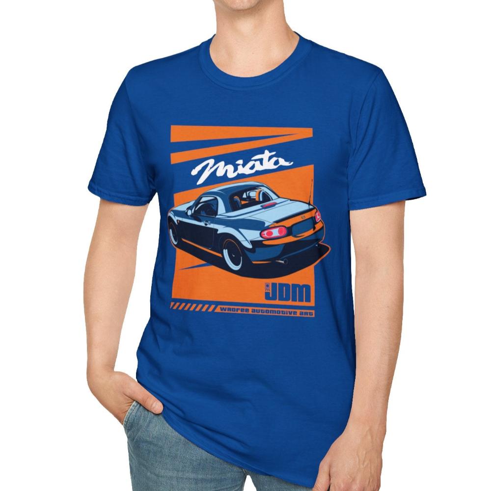 Miata MX5 Vintage JDM Car Vector Art Unisex Soft Style Cotton T-Shirt