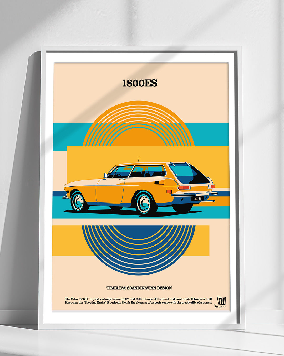 Classic car scandinavian design 1800es wall art decor print