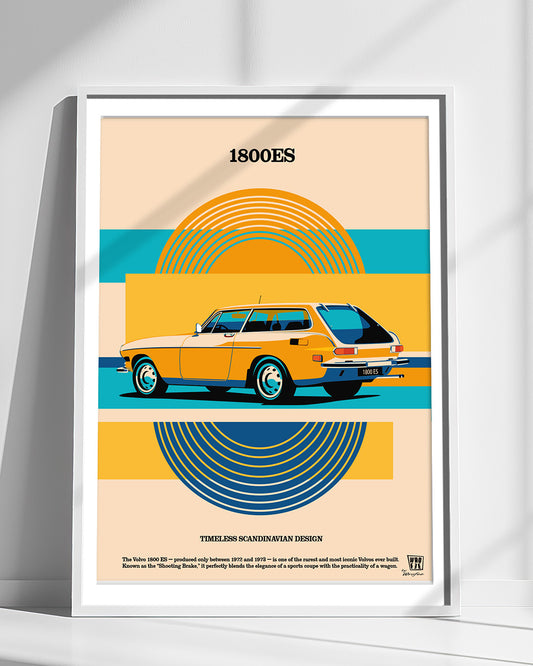 Classic car scandinavian design 1800es wall art decor print