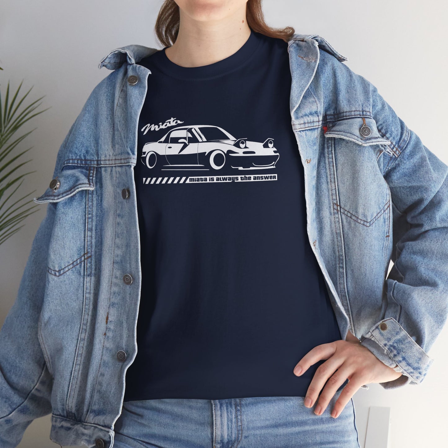 Miata is Always The Answer MX5 Vintage JDM Car Unisex Cotton T-Shirt