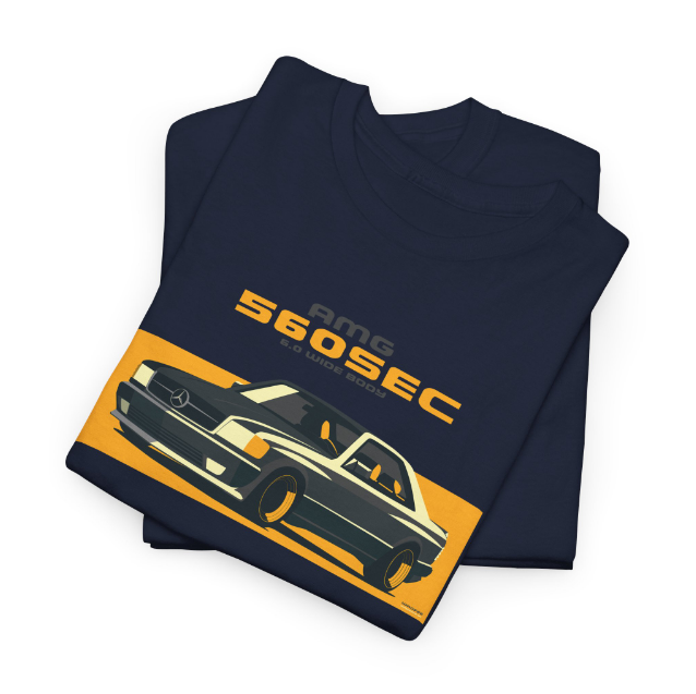 560 SEC Vintage German Car Vector Art Tee