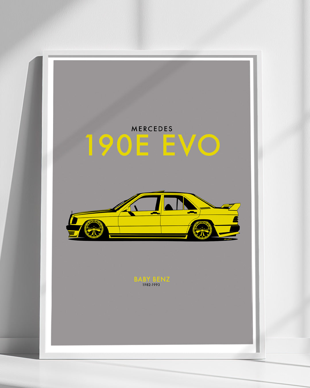 Vintage W201 190E Evo Wall Art Print
