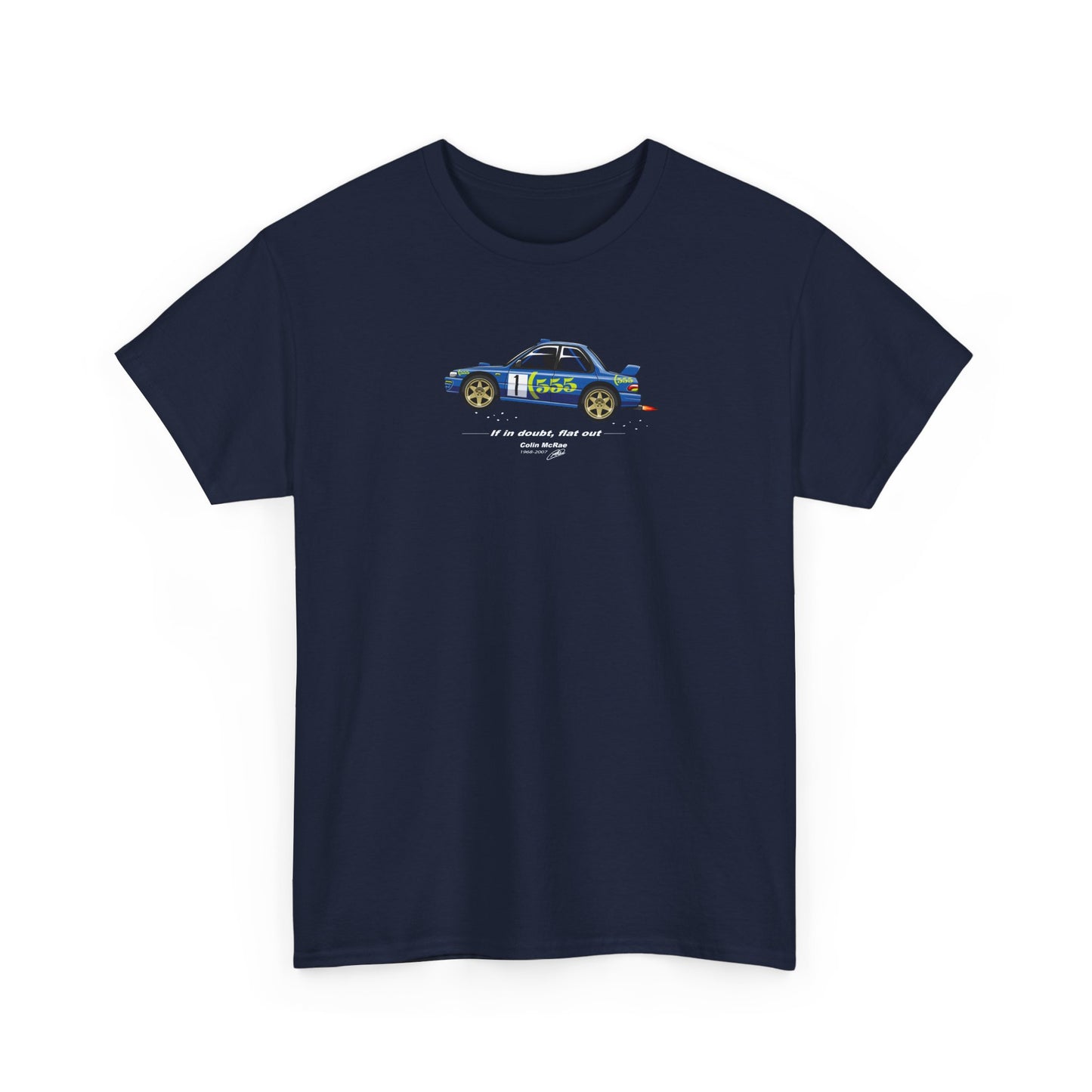 WRC Impreza JDM Car Tee, Flat Out Rally Legend T-Shirt, Tribute to Colin McRae