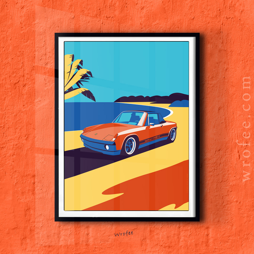 914 Vintage Car Handcrafted Wall Art Decor Print & Canvas
