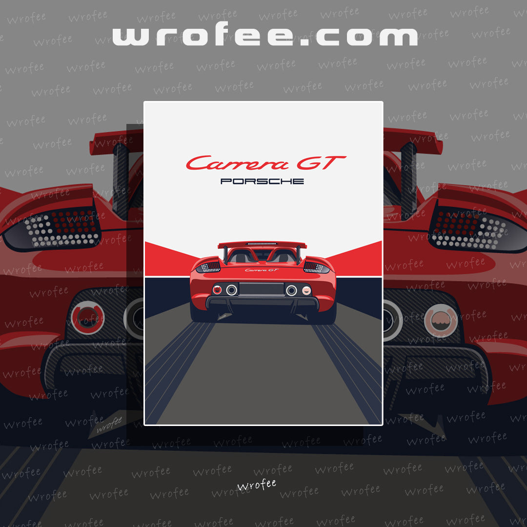 Carrera GT Handcrafted Wall Art Decor Poster