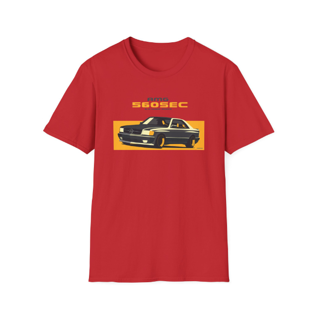 560 SEC Vintage German Car Vector Art Tee