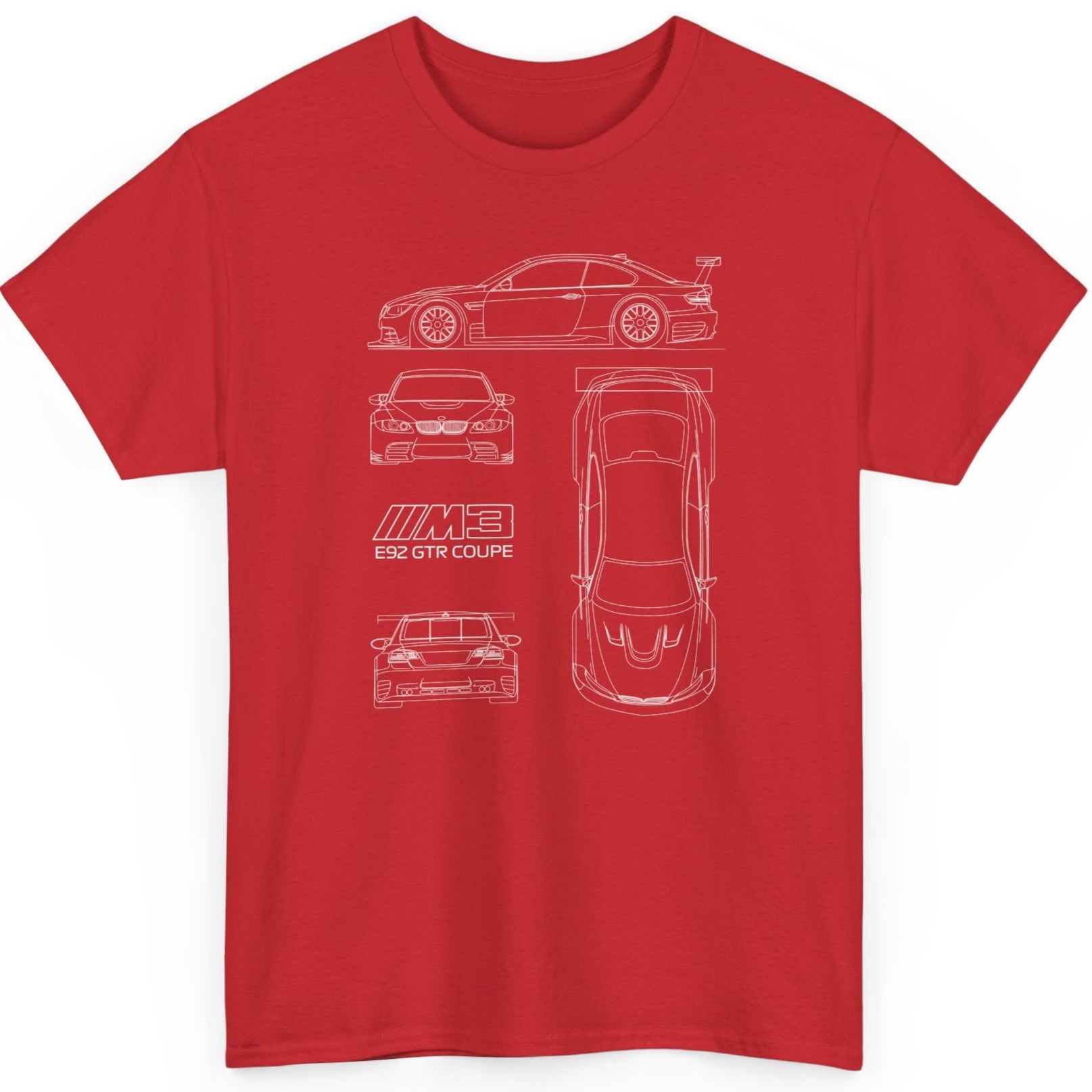 red bmw race car shirt