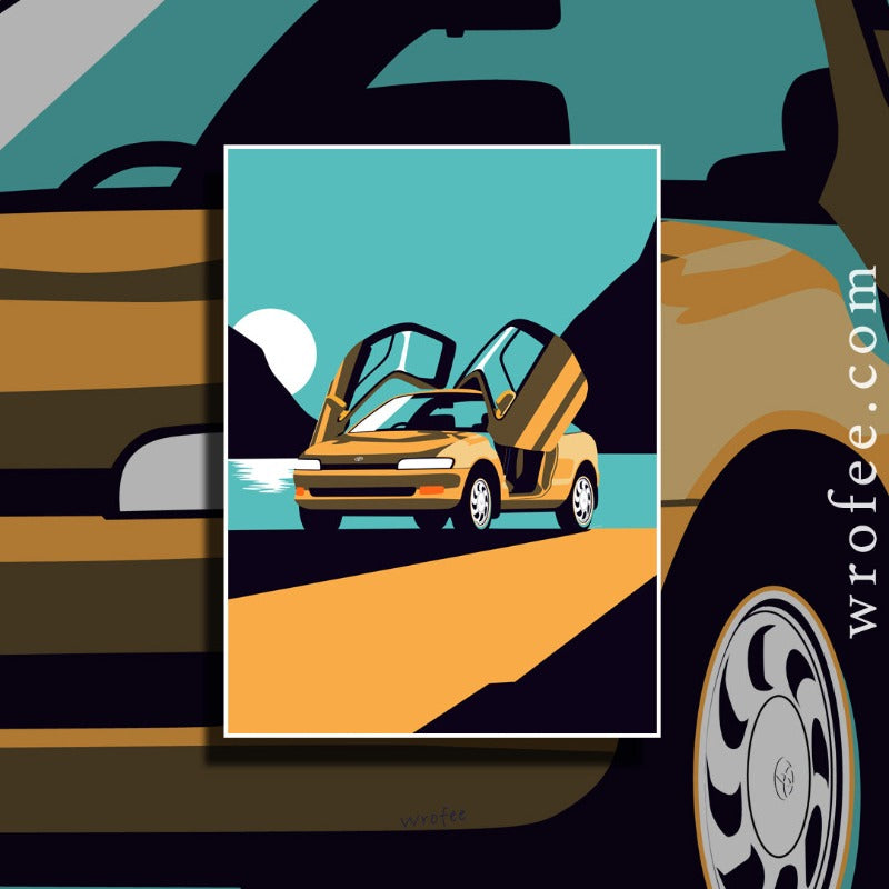 Sera Retro JDM Car Poster