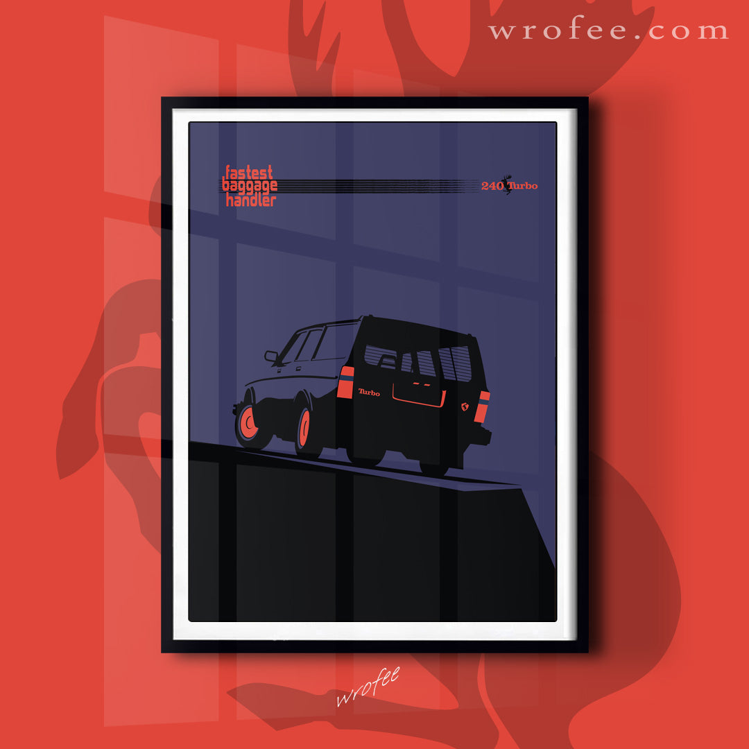240 Turbo Wagon Wall Art Print