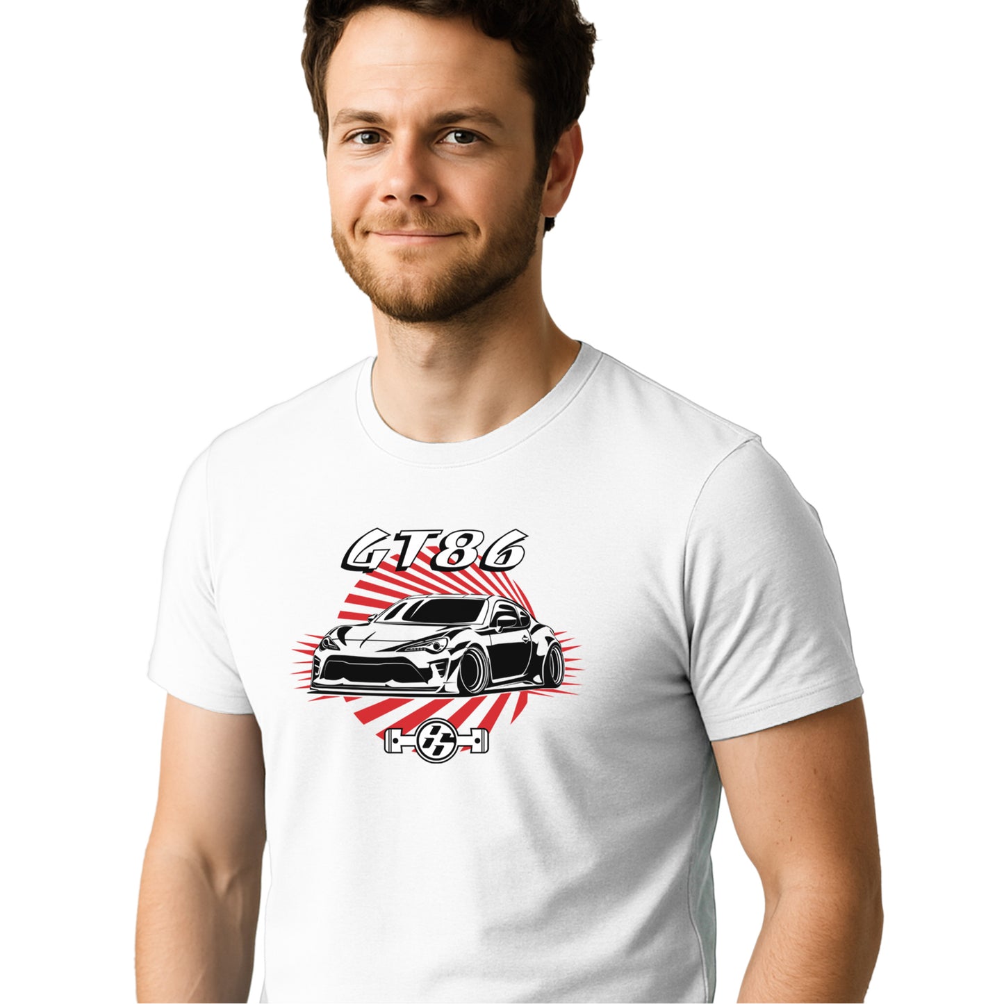 white-jdm-car-gt86 tshirt