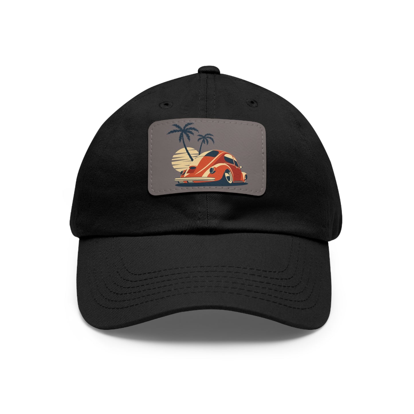 Beetle Dad Hat with Leather Patch (Rectangle)