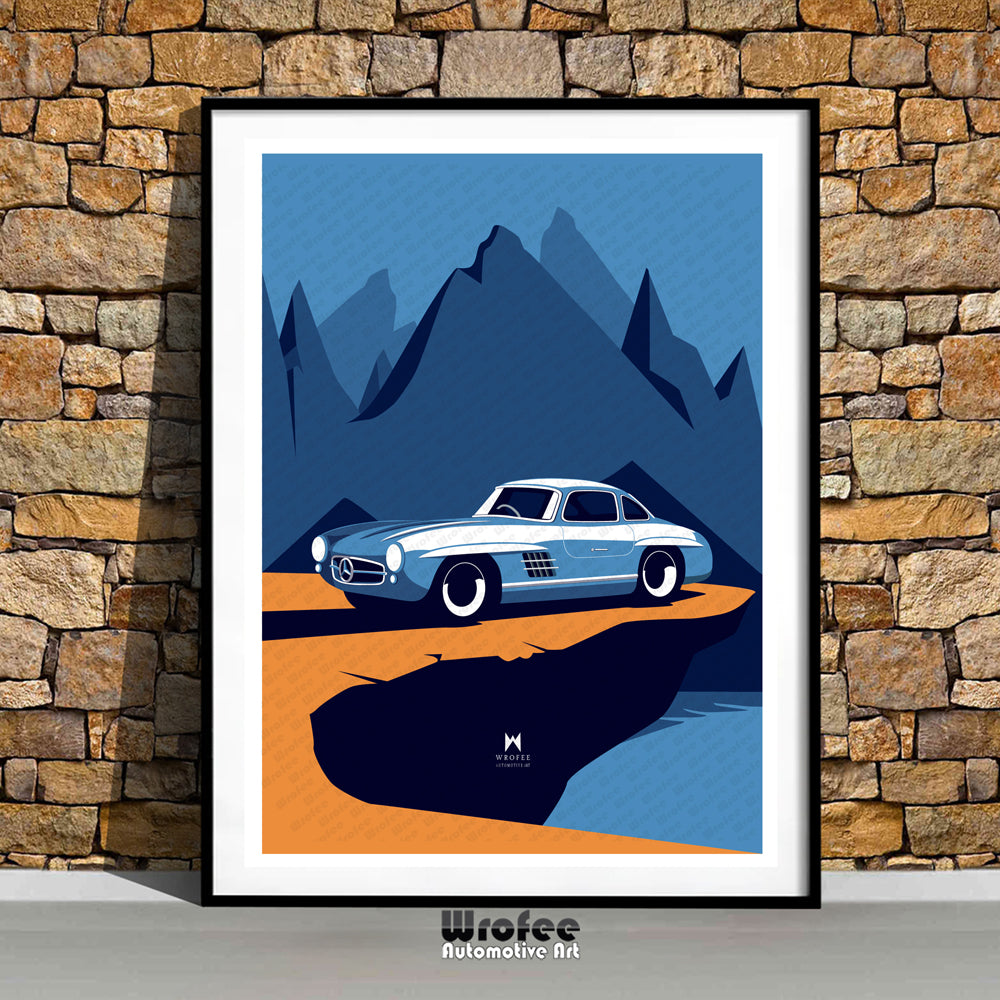 300 SL Vintage Car Art Print