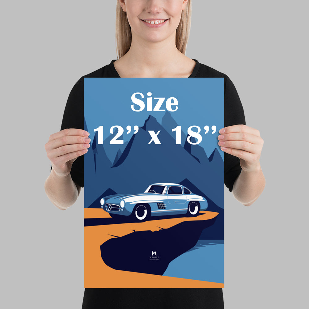 300 SL Vintage Car Art Print