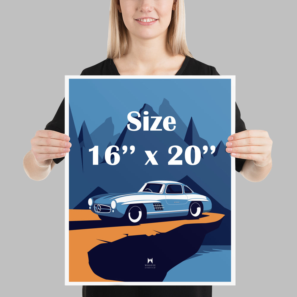 300 SL Vintage Car Art Print
