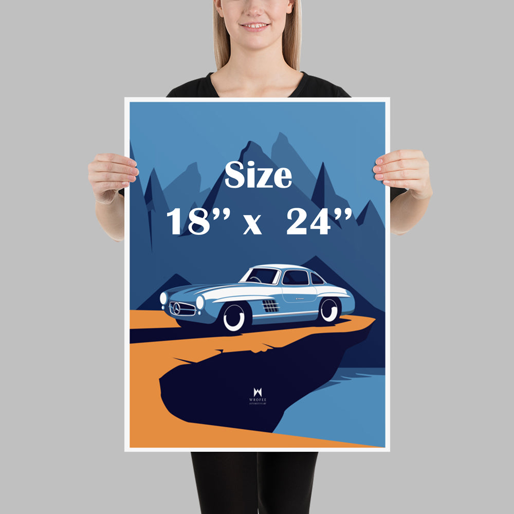 300 SL Vintage Car Art Print