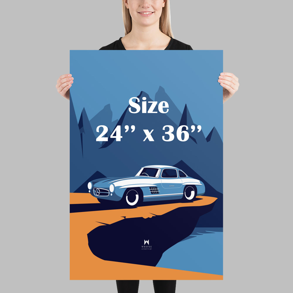 300 SL Vintage Car Art Print