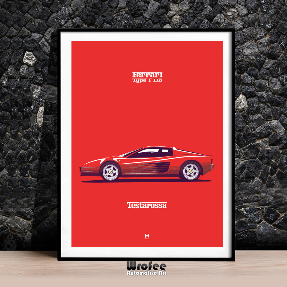 Red Testarossa Print