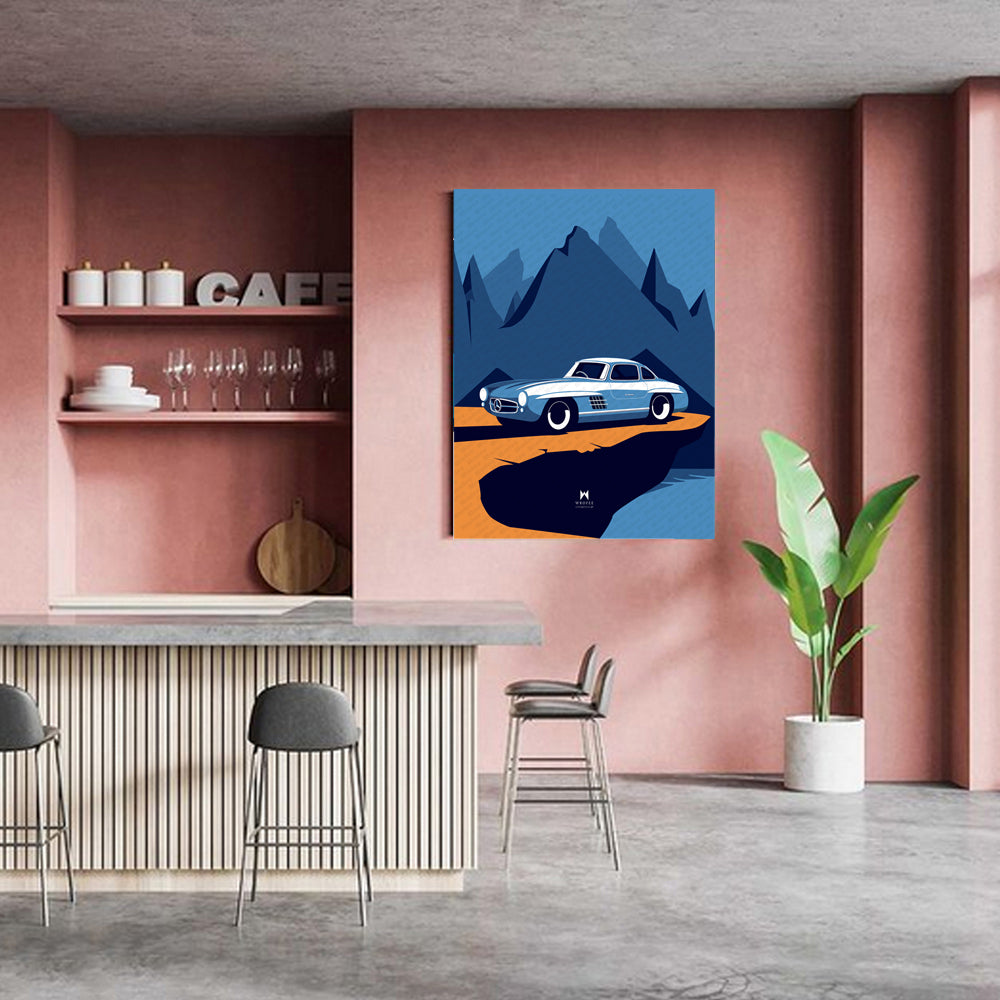 300 SL Vintage Car Art Print