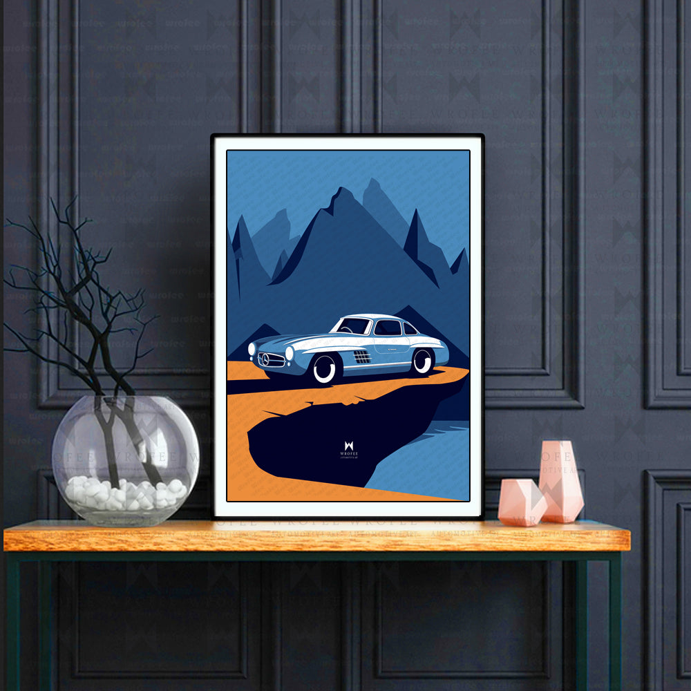 300 SL Vintage Car Art Print