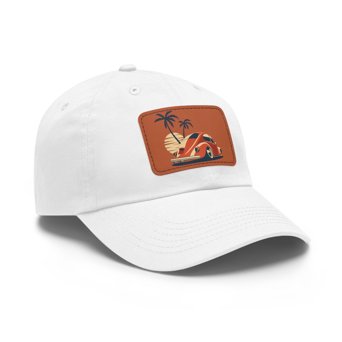 Beetle Dad Hat with Leather Patch (Rectangle)