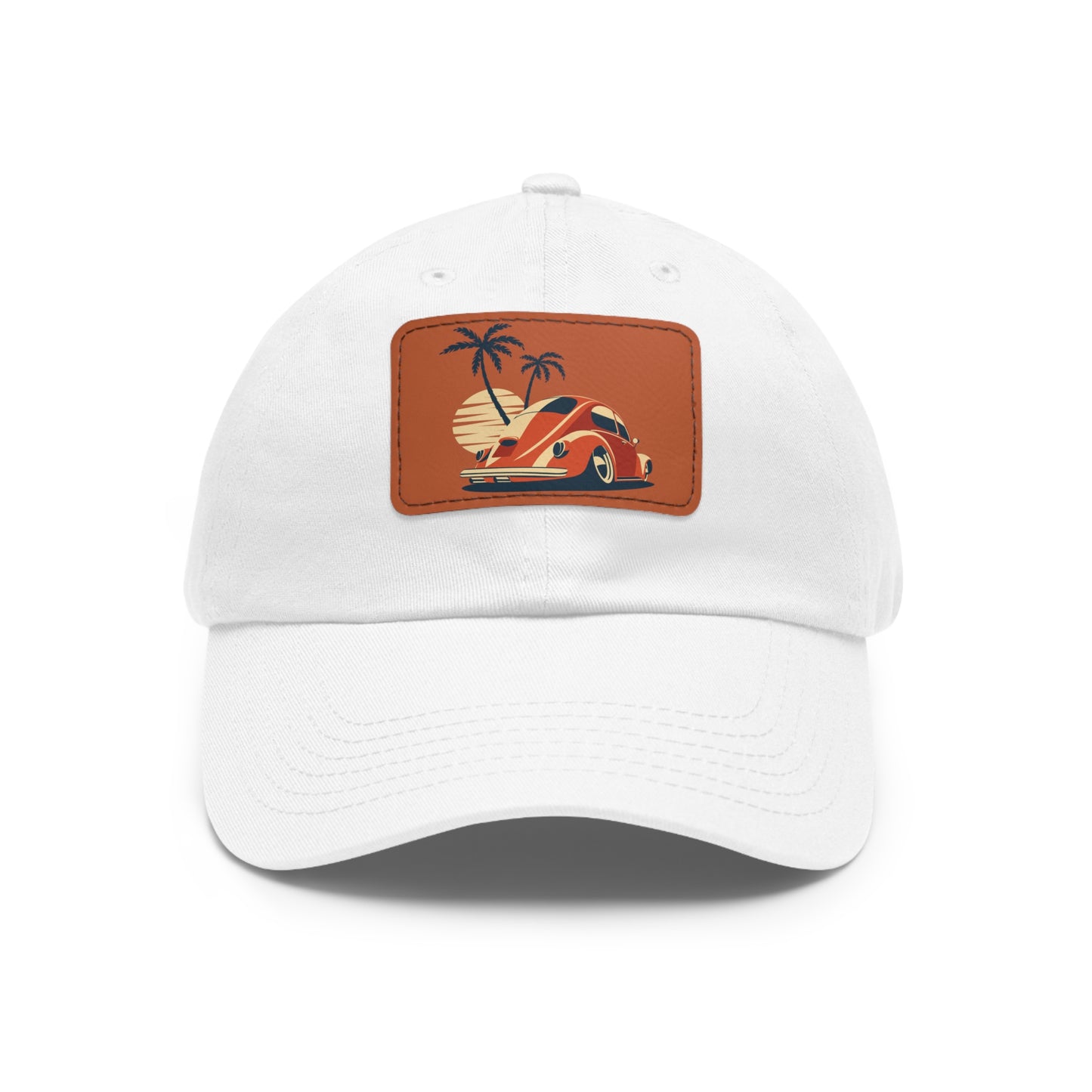 Beetle Dad Hat with Leather Patch (Rectangle)