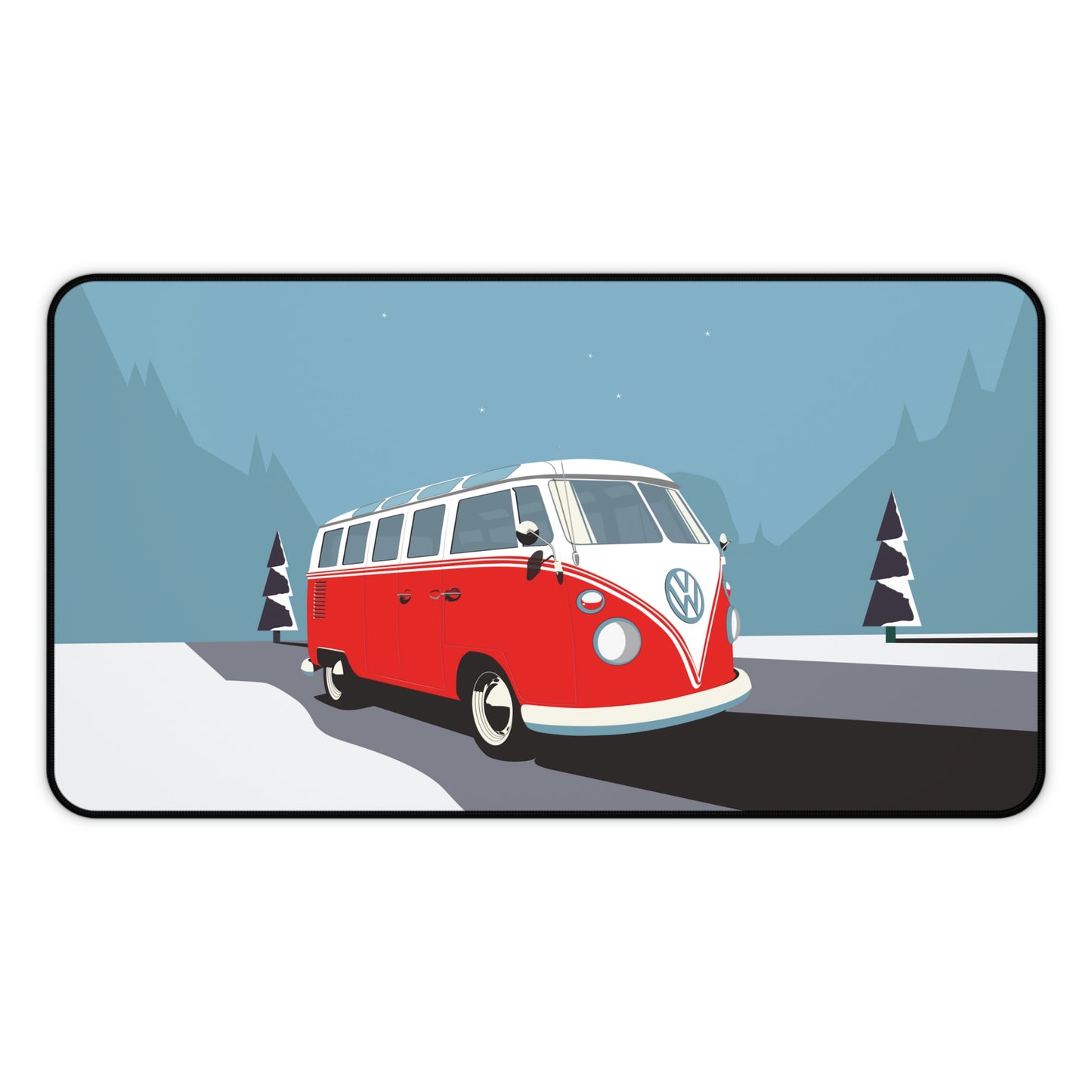 Oldschool Vintage VW Bus Large Mouse Pad