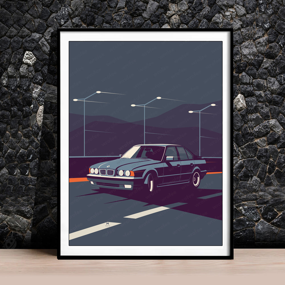 Vintage 5 Series M5 E34 Art Print