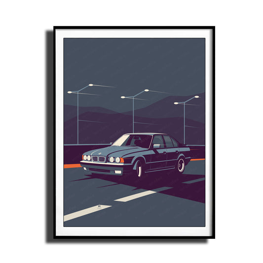 Vintage Car BMW 5 Series M5 Art Print