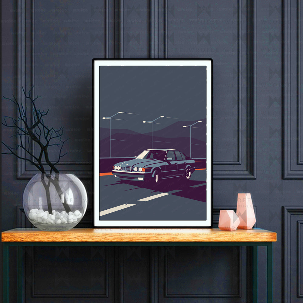 Vintage 5 Series M5 E34 Art Print