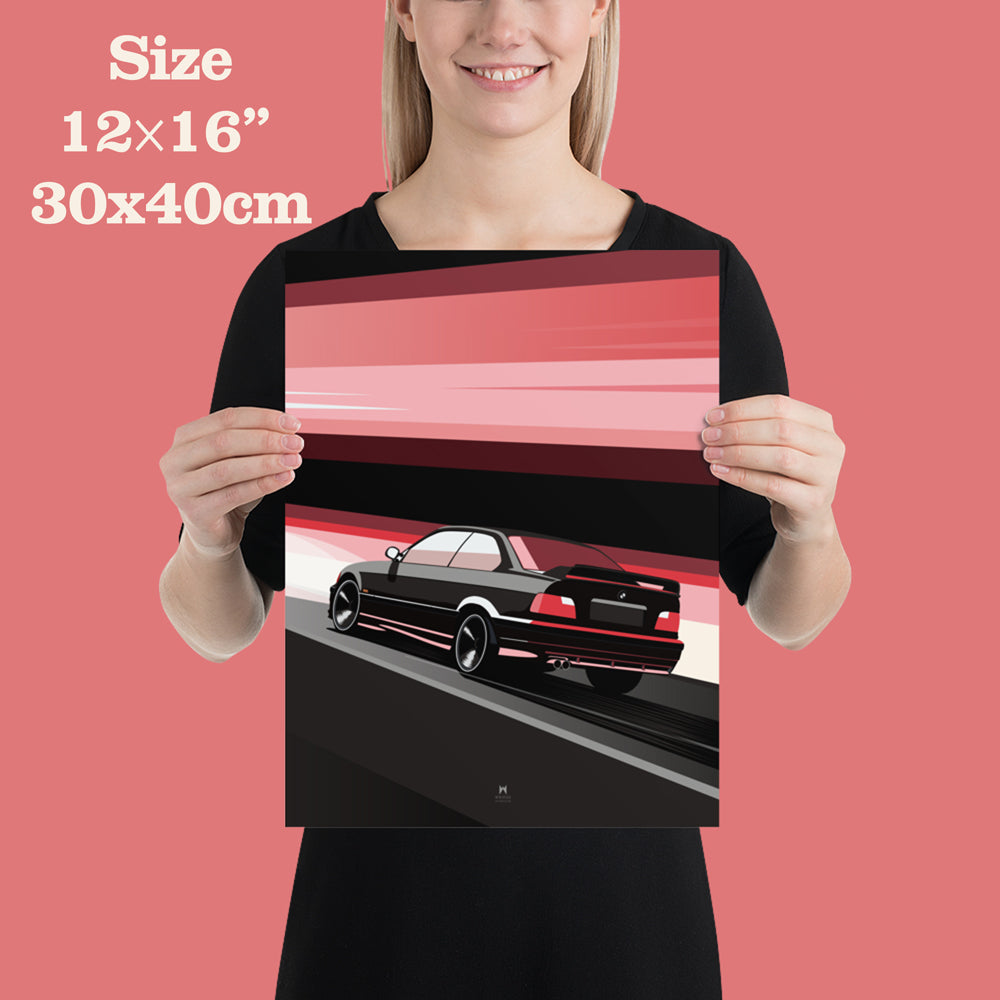 E36 M3 GT Art Poster