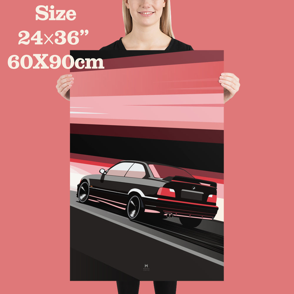 E36 M3 GT Art Poster
