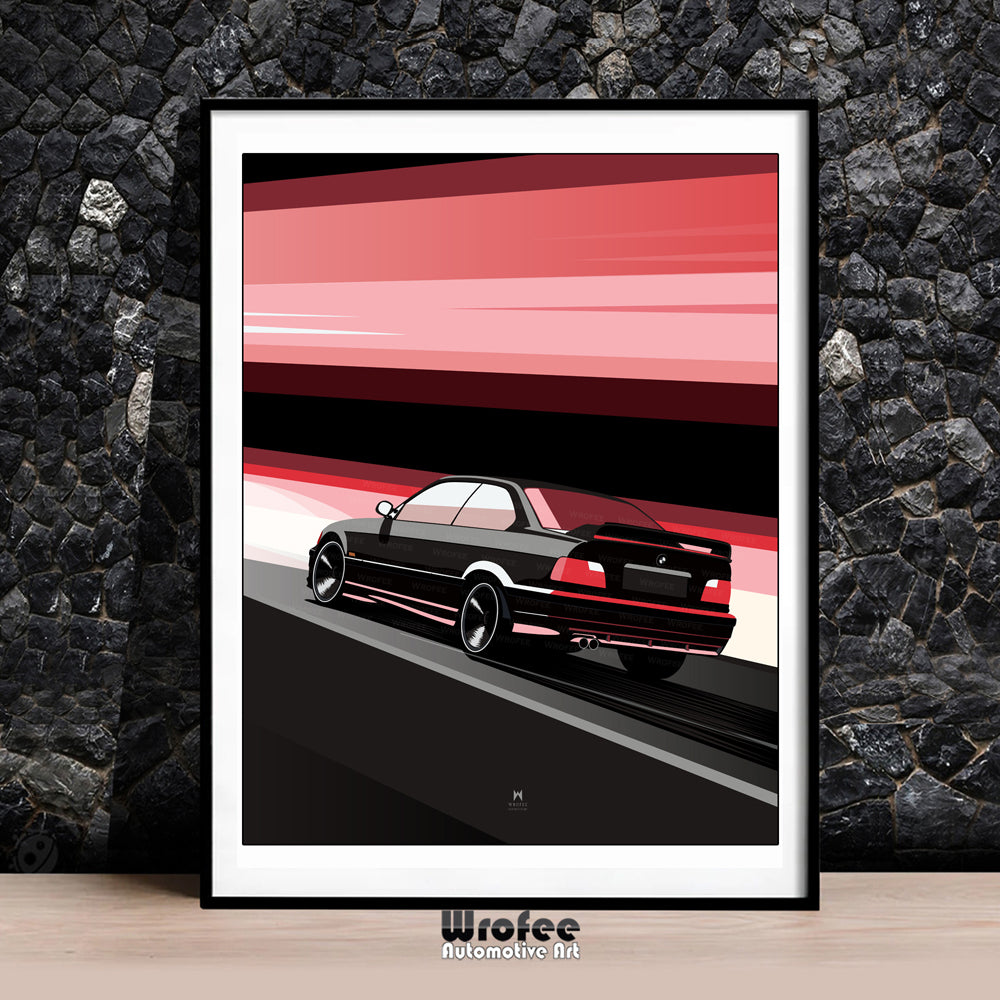 E36 M3 GT Art Poster