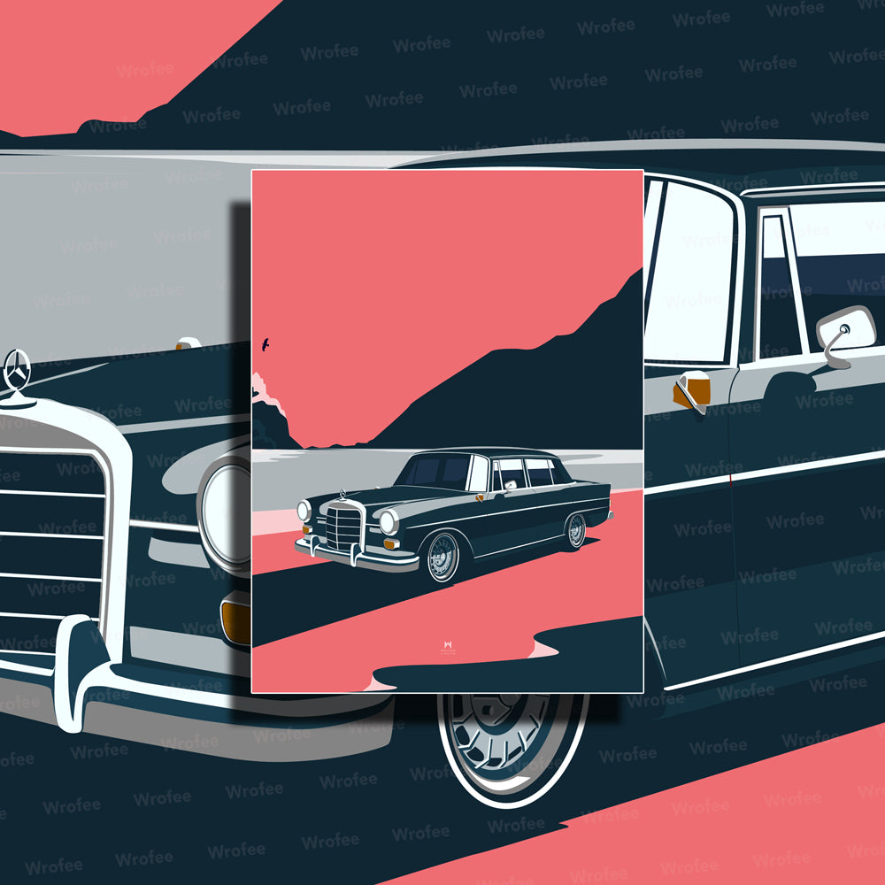W110 Classic Car Poster