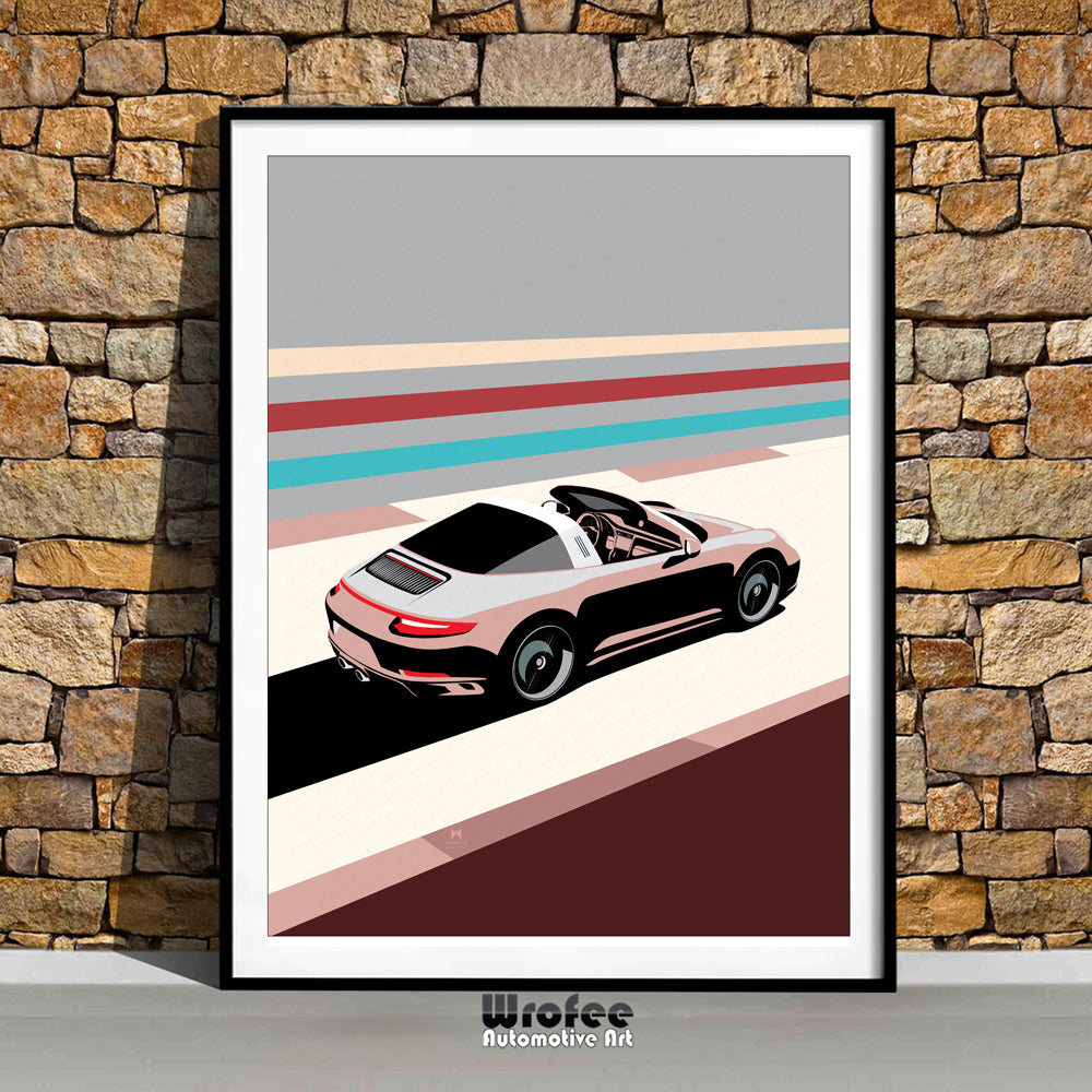 Porsche 911 Targa Car Poster