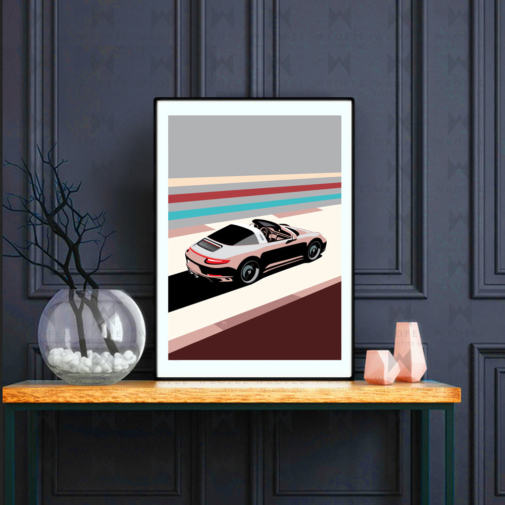 Porsche 911 Targa Car Poster