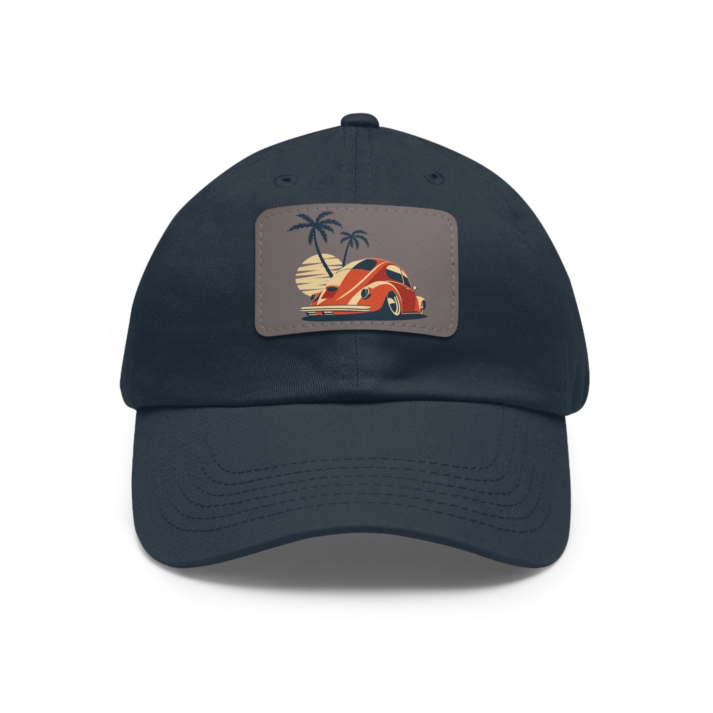 Beetle Dad Hat with Leather Patch (Rectangle)
