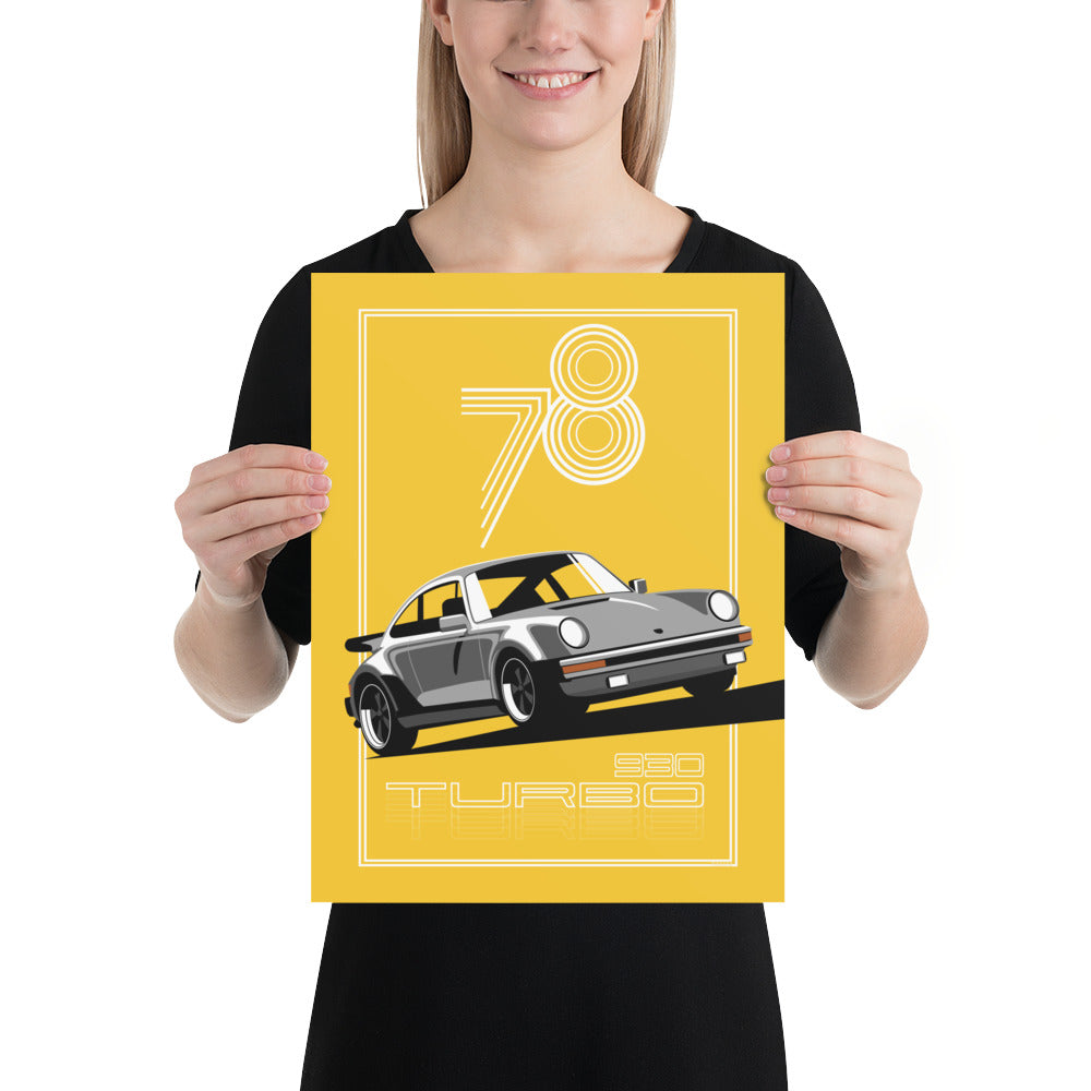 911 (930) Vintage Car Poster