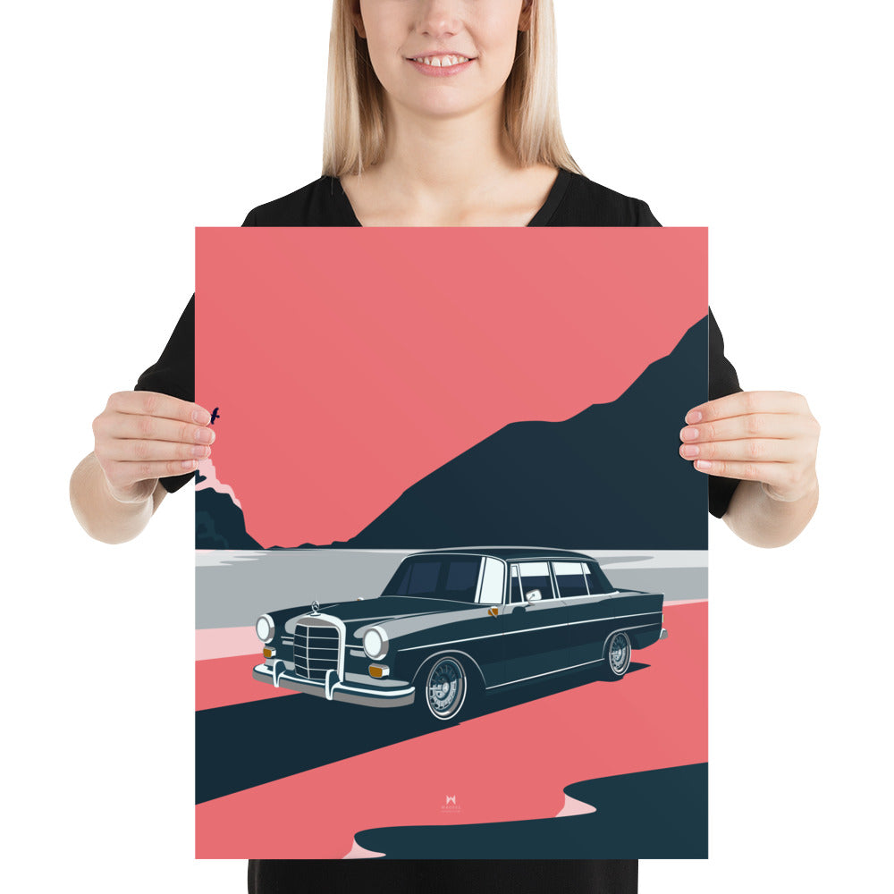 W110 Classic Car Poster
