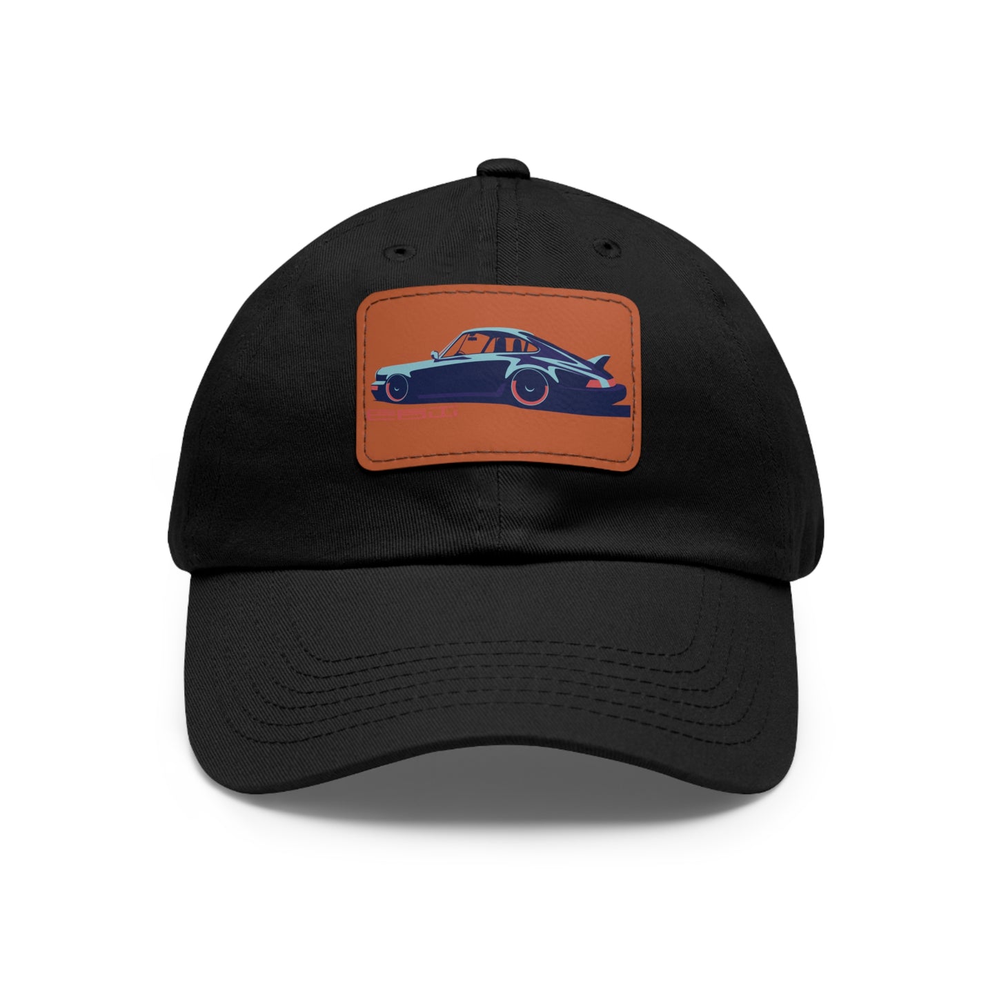 911 Get Low Dad Hat with Leather Patch (Rectangle)