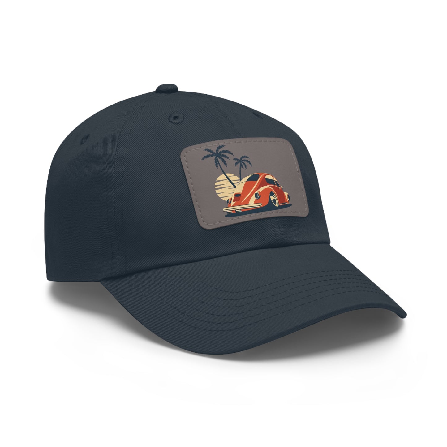 Beetle Dad Hat with Leather Patch (Rectangle)